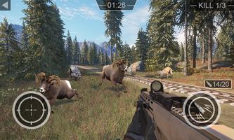 Animal Hunter Survive In Jungle 3D الملصق