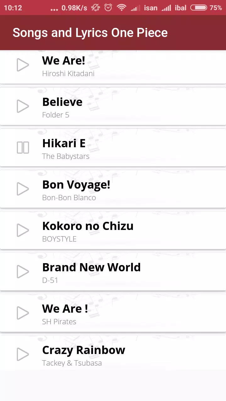 Songs and Lyrics - One Piece APK for Android Download