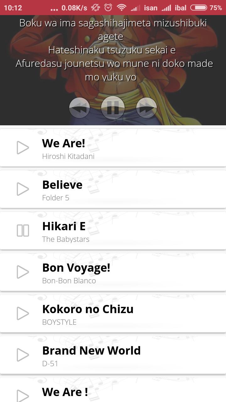 Songs And Lyrics One Piece For Android Apk Download