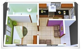 3D Small House Layout Design capture d'écran 3