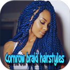 Cornrow braid hairstyles-icoon
