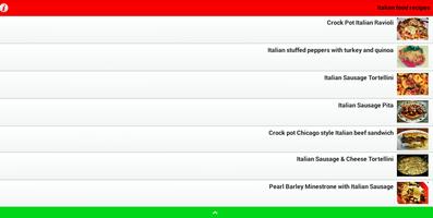Italian food recipes screenshot 1