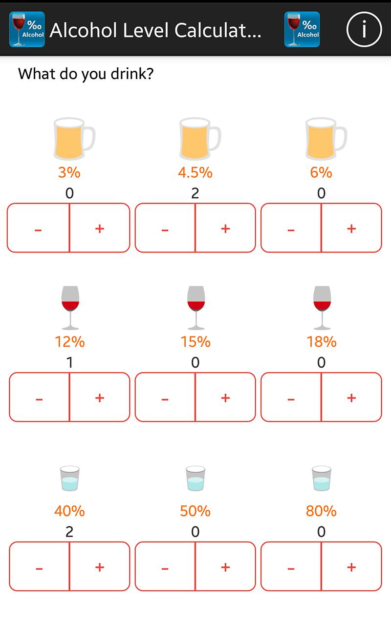 Kalkulator alkoholu: test ciała i poziom APK do pobrania na Androida