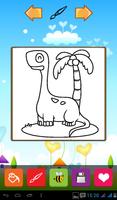Cute Dinosaur Coloring Games پوسٹر