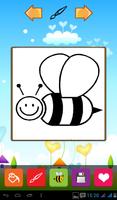 Funny Bee Coloring Games Poster