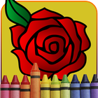 Rose Coloring Games أيقونة