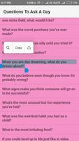 Questions To Ask A Guy الملصق