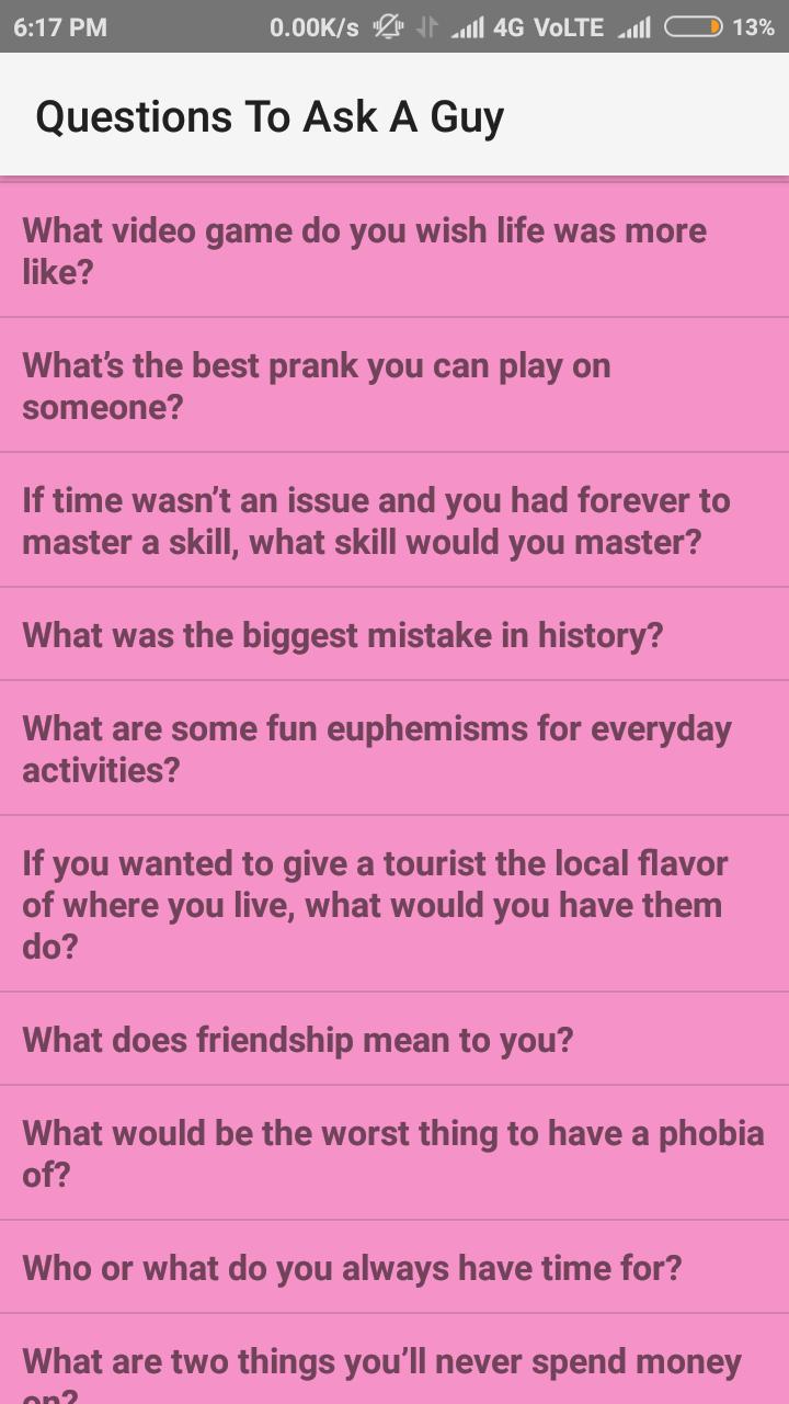 Questions guy ask to a what kind of 90 Fun