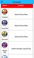 Sun&Moon items Location guide Plakat