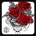 Rose Tattoo Design icône