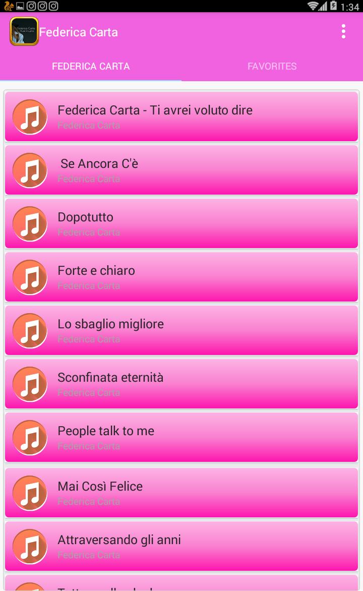 Federica Carta Songs Lyrics For Android Apk Download