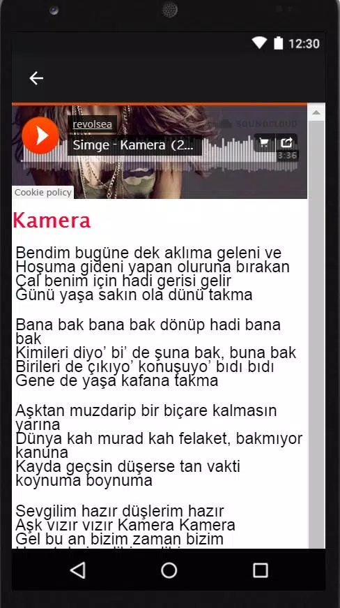 Simge Mp3 Şarkı APK pour Android Télécharger