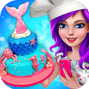 Mermaid Princess Birthday Cake: Sweet Bakery APK