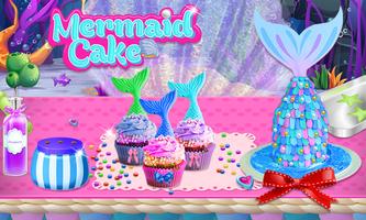 Princesse sirène gâteau d'anniversaire: doux de Affiche