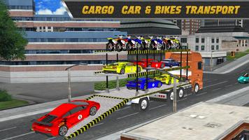 Cargo Bike Car Transport 3D Affiche