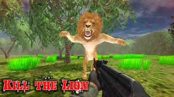 Lion Hunting Real Forest challenge Affiche