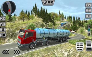 Oil Tanker Transporting Truck poster