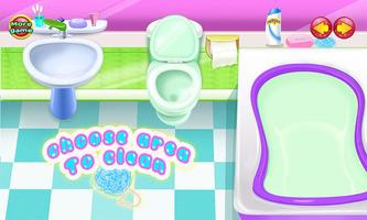 卫生间清洁游戏的女孩 截图 1