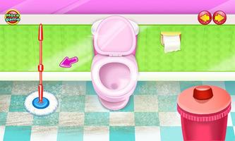 卫生间清洁游戏的女孩 截图 2