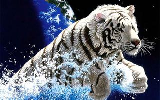3D Tiger الملصق