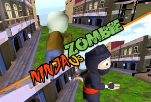 3D Zombie VS Ninja Sufers Run Affiche