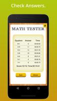 Math Tester FREE capture d'écran 3