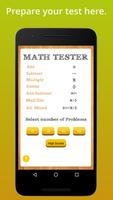 Math Tester FREE Affiche