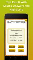 Math Tester FREE capture d'écran 2