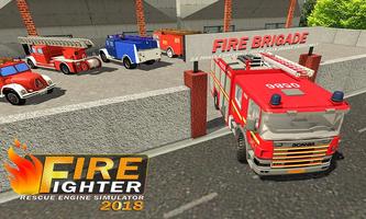 Feuerwehrmann-Rettung Engine Simulator 2018 Plakat