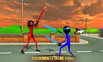 Fight Stick Extreme Fight 3D de Stickman Ninja Cartaz