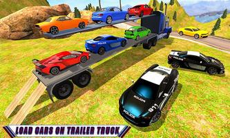 OffRoad Police Truck Driving : Car Transporter 스크린샷 2