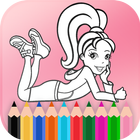 Coloring of Pollly Packet Doll أيقونة