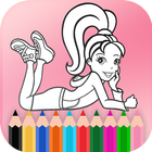 Coloring of Pollly Packet Doll icono