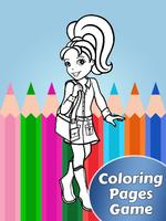 Coloring of Pollly Packet Doll Affiche