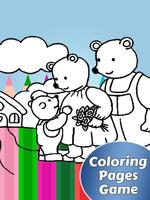 Goldilocks & 3 Bears Coloring capture d'écran 1