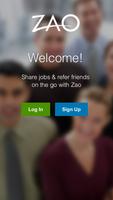 Zao.com Referral Hires App Affiche
