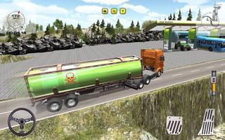 道路石油トラック輸送3Dオフ ポスター