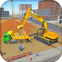 Crane Excavator Driving Sim City Construction 2018
