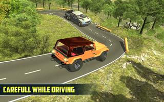 4X4 Offroad Jeep Montanha Cartaz