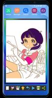 Coloring Book Anime Manga Affiche