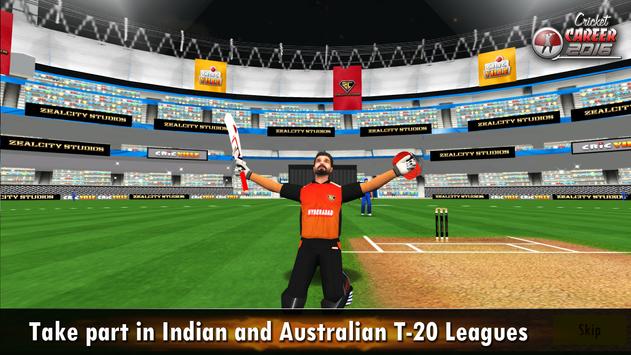 Cricket Career 2016 screenshot 1