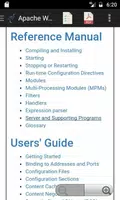 Reference Manual for Apache Web Server скриншот 1