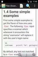 (non) GNU Flex (Lexical Analyzer) Reference Manual ภาพหน้าจอ 2