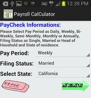 Accurate Pay Calculator - NoAd captura de pantalla 1
