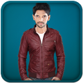 Leather Coat of Man Photo Suit