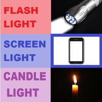 Flashlight, Candle, Screen Lit Plakat
