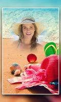 Beach Photo Frame Affiche