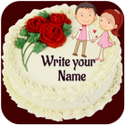 Name On Anniversary Cake-icoon
