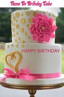 Name On Birthday Cake الملصق