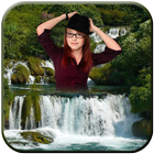 Waterfall Photo frame icono